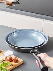 Tower 3 Piece Grey Frying Pan Set - Image 1 of 9