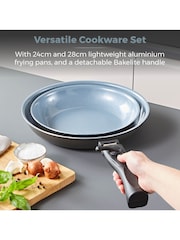 Tower 3 Piece Grey Frying Pan Set - Image 4 of 9