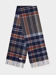أزرق مربعات - Osprey London The Skye Wool & Cashmere Blend Scarf - صورة 2 من 6