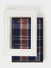 أزرق مربعات - Osprey London The Skye Wool & Cashmere Blend Scarf - صورة 4 من 6