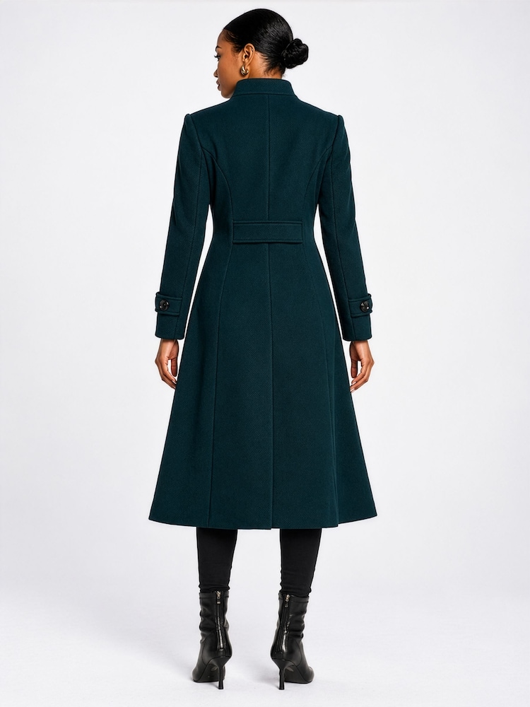 أخضر - Jolie Moi Military Asymmetrical Button Jacket - Image 2 of 6 أخضر - Jolie Moi Military Asymmetrical Button Jacket - Image 2 of 6