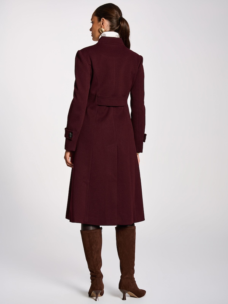 أحمر - Jolie Moi Military Asymmetrical Button Jacket - Image 2 of 6 أحمر - Jolie Moi Military Asymmetrical Button Jacket - Image 2 of 6