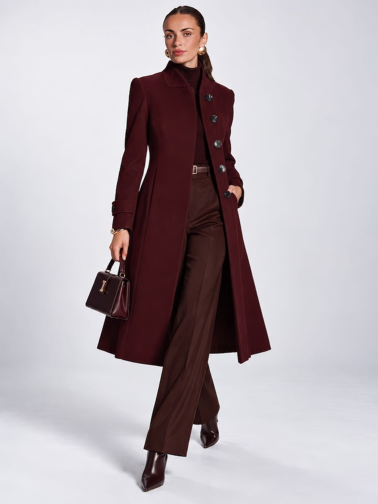 أحمر - Jolie Moi Military Asymmetrical Button Jacket - Image 6 of 6 أحمر - Jolie Moi Military Asymmetrical Button Jacket - Image 6 of 6