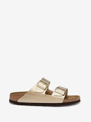 Birkenstock Gold Metallic Arizona Birko Flor Sandals - Image 2 of 6