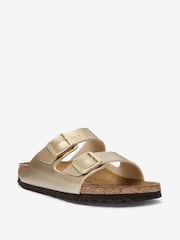 Birkenstock Gold Metallic Arizona Birko Flor Sandals - Image 3 of 6