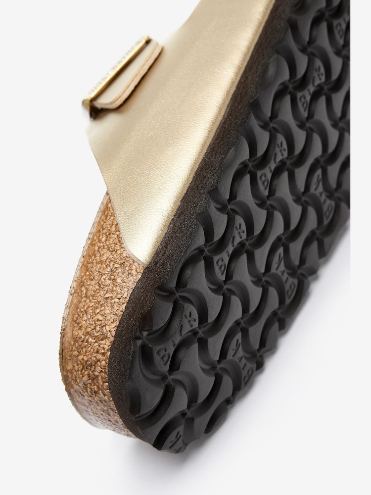 Birkenstock Gold Metallic Arizona Birko Flor Sandals - Image 5 of 6