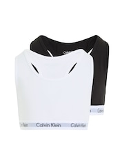 črna - Calvin Klein Sodobna bombažna dekleta Bralettes 2 komplet - Slika 1 iz 2
