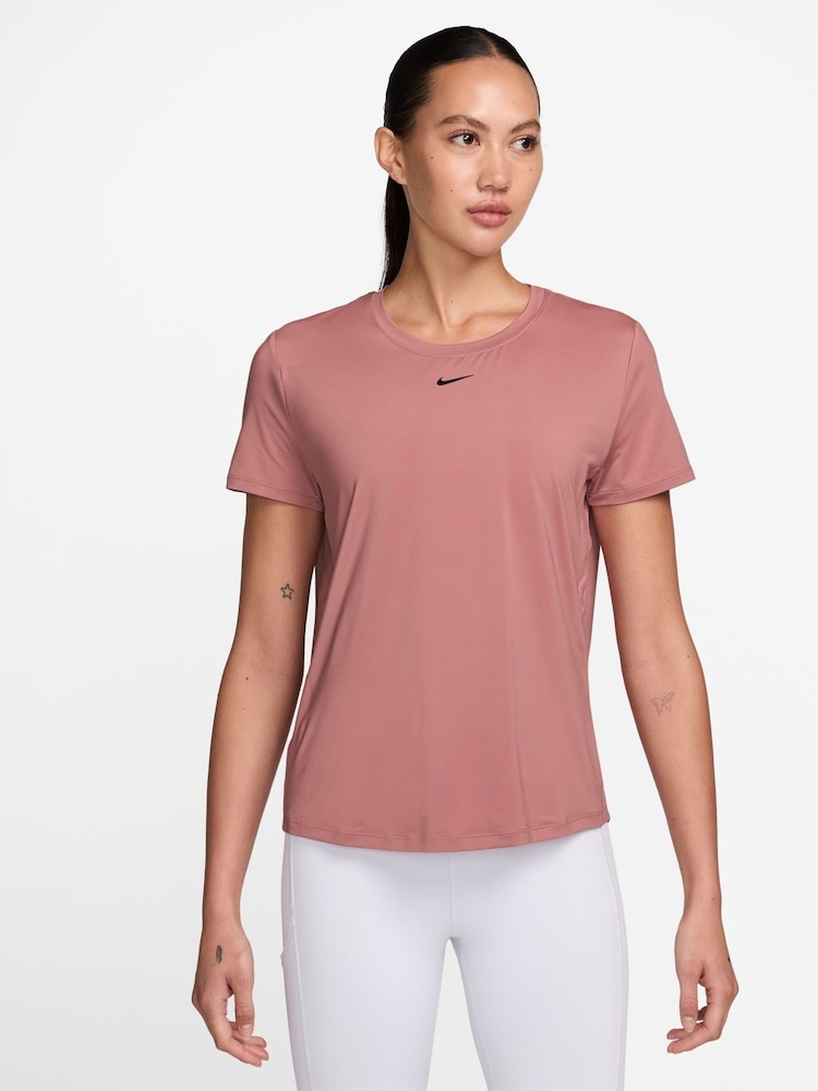 Nike Pink One Classic Dri-FIT Short Sleeve Top - Image 1 of 4