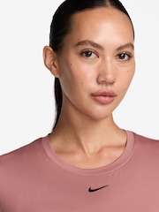 Nike Pink One Classic Dri-FIT Short Sleeve Top - Image 3 of 4