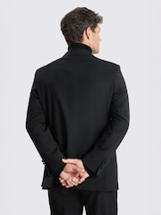 Chaqueta de esmoquin de corte estándar con solapas de muesca y mezcla de lana de MOSS - Imagen 3 de 5