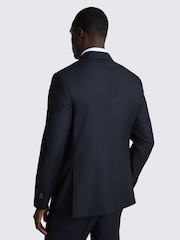 MOSS Navy Blue Double Breasted Tailored Fit Twill Italian Suit Jacket - Image 2 of 5