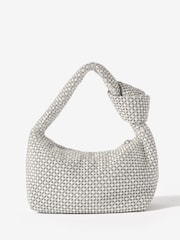 Mint Velvet Silver Kay Diamante Clutch Bag - Image 2 of 5