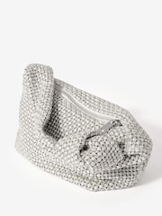 Mint Velvet Silver Kay Diamante Clutch Bag - Image 4 of 5
