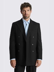 MOSS Black Relaxed Fit Flannel Suit Jacket - Image 1 of 5