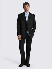 MOSS Black Relaxed Fit Flannel Suit Jacket - Image 2 of 5