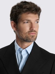 MOSS Black Relaxed Fit Flannel Suit Jacket - Image 4 of 5
