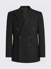 MOSS Black Relaxed Fit Flannel Suit Jacket - Image 5 of 5