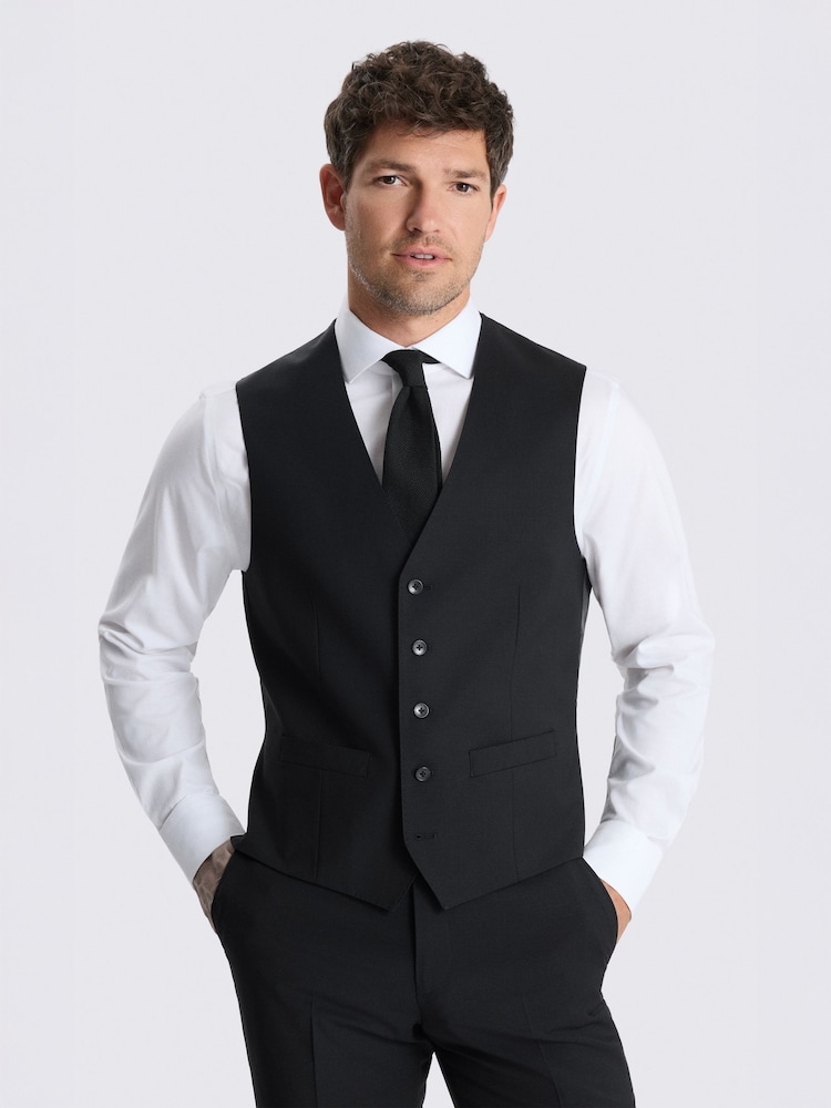 MOSS Tailored Fit Wool Blend Performance Waistcoat - תמונה 1 מתוך 3