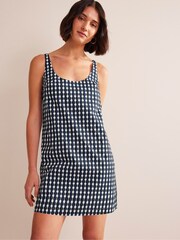 Boden Blue Scoop Neck Shift Dress - Image 2 of 6