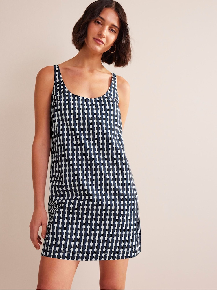 Boden Blue Scoop Neck Shift Dress - Image 2 of 6