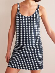 Boden Blue Scoop Neck Shift Dress - Image 4 of 6