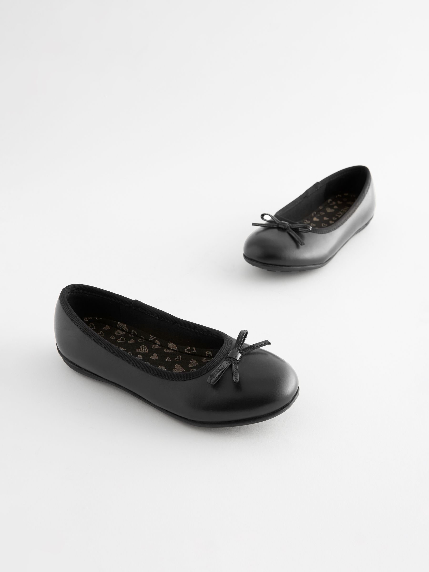 Black Matt Narrow Fit E School Leather Ballet Shoes