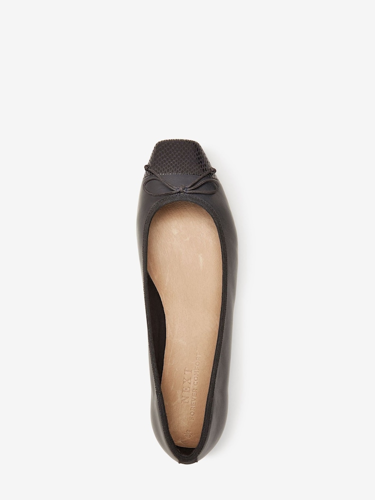 marine - Ballerines Forever Comfort® en cuir à bout carré - Image 6 of 7