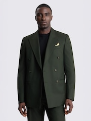 MOSS Khaki Green Relaxed Fit Flannel Suit Jacket - Image 1 of 5