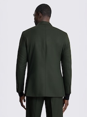 MOSS Khaki Green Relaxed Fit Flannel Suit Jacket - Image 3 of 5