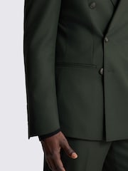 MOSS Khaki Green Relaxed Fit Flannel Suit Jacket - Image 4 of 5