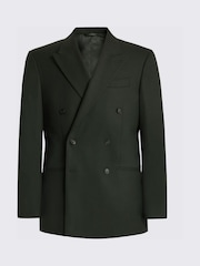 MOSS Khaki Green Relaxed Fit Flannel Suit Jacket - Image 5 of 5