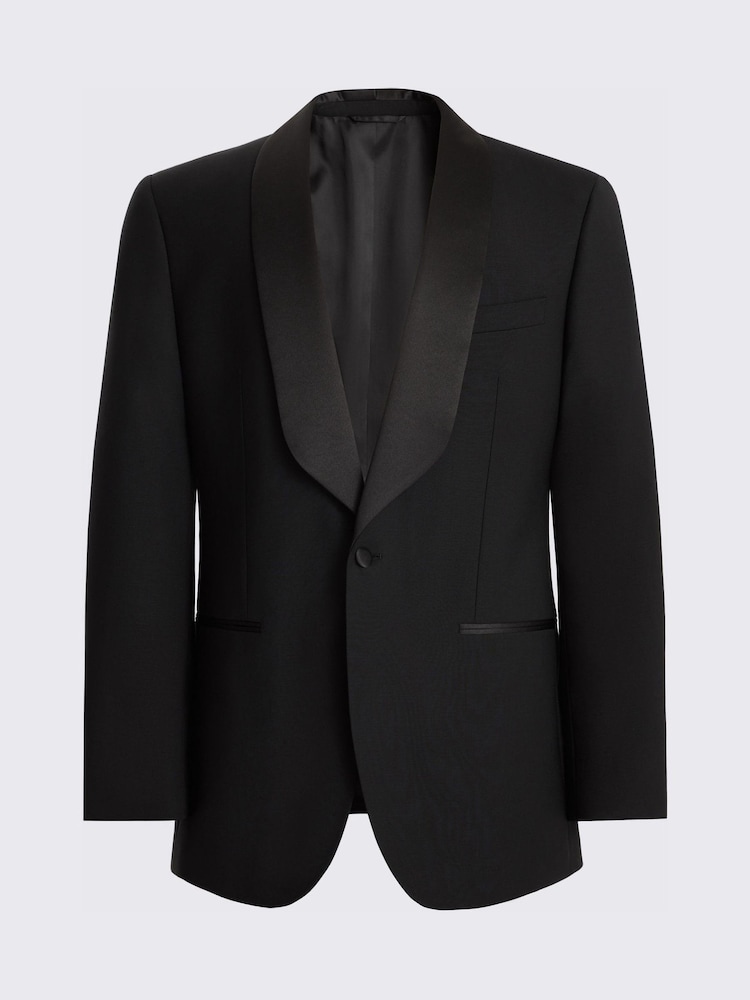 MOSS Tailored Fit -villasekoitteinen huivikäänteinen smokkitakki - Kuva 5 / 5