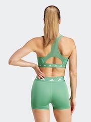 adidas Green Medium Techfit Support Bra - Image 2 of 7