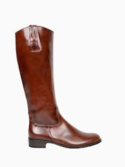 Gabor Brook Sattel Brown Leather Knee Length Fashion Boots - Image 1 of 3