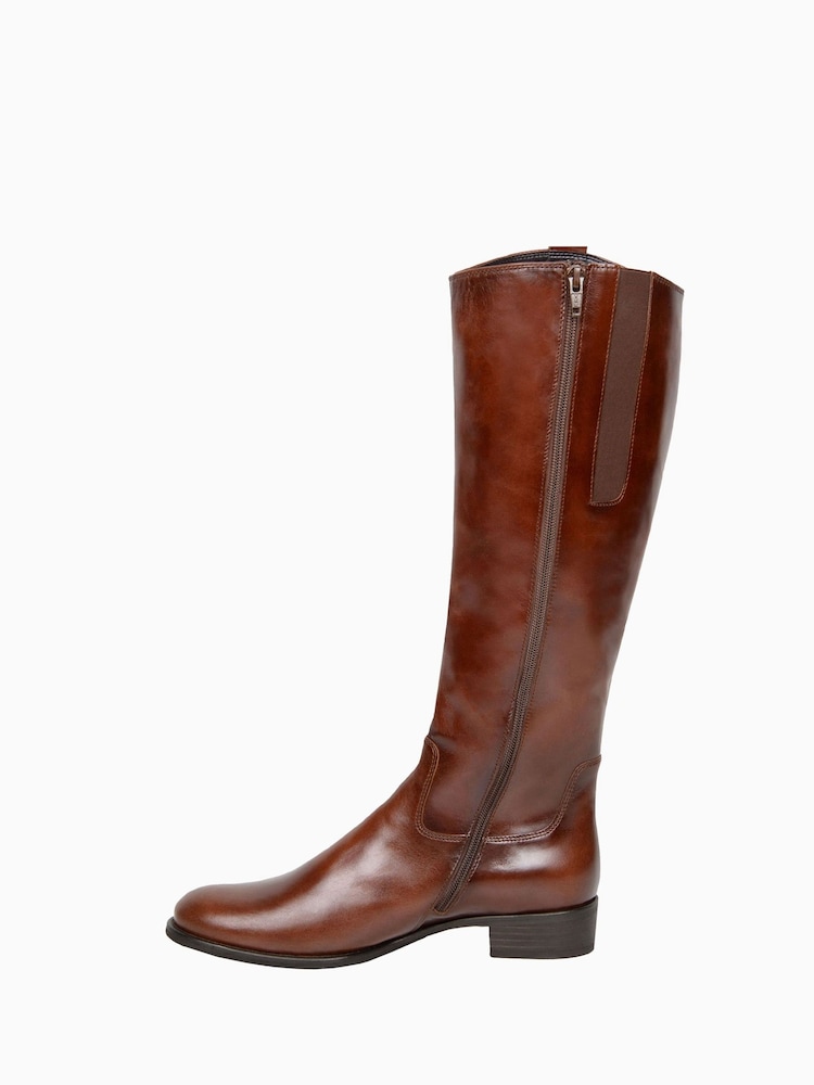 Gabor Brook Sattel Brown Leather Knee Length Fashion Boots - Image 3 of 3