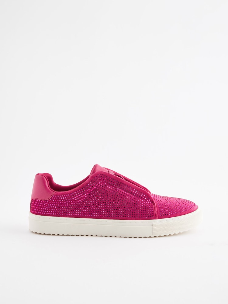 Pink Forever Comfort® Bling Chunky Lace-Up Trainers - Image 2 of 5