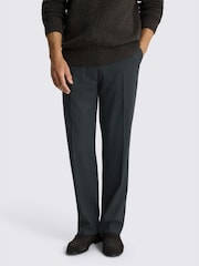 MOSS Charcoal Grey Relaxed Fit Flannel Suit Trousers - Image 1 of 3