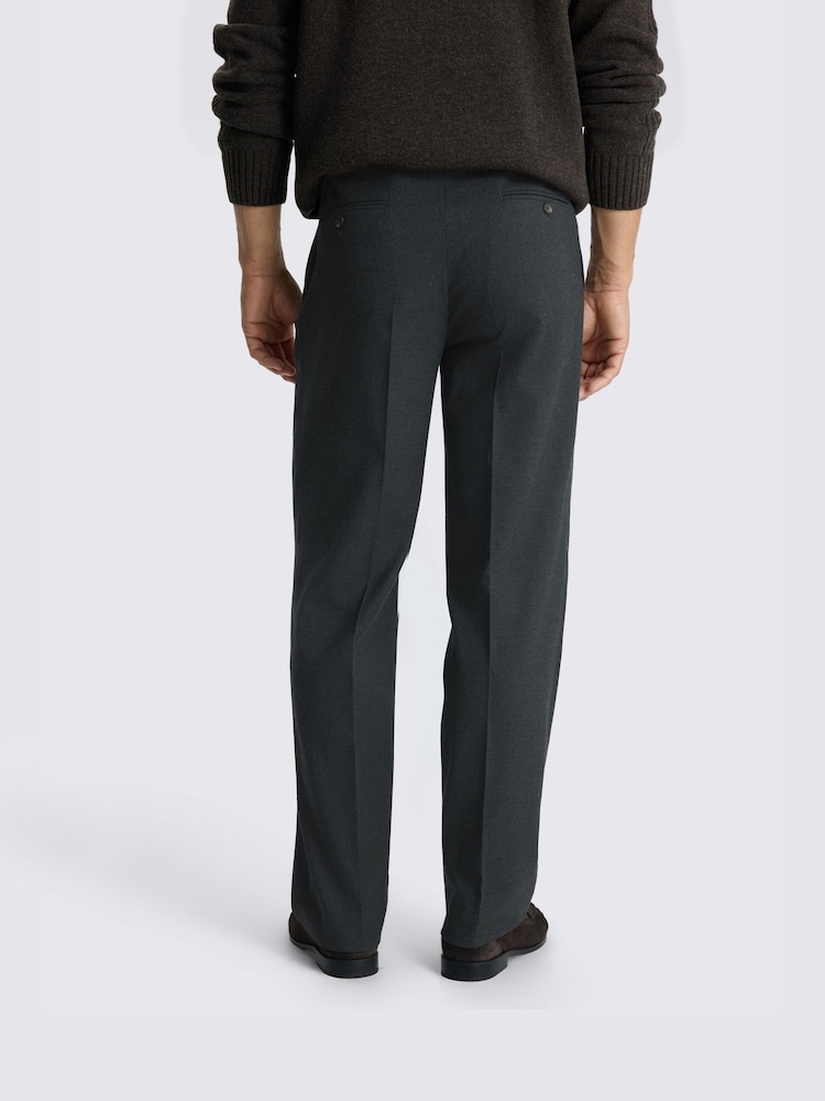 MOSS Charcoal Grey Relaxed Fit Flannel Suit Trousers - Image 2 of 3 MOSS Charcoal Grey Relaxed Fit Flannel Suit Trousers - Image 2 of 3