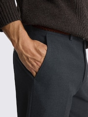 MOSS Charcoal Grey Relaxed Fit Flannel Suit Trousers - Image 3 of 3