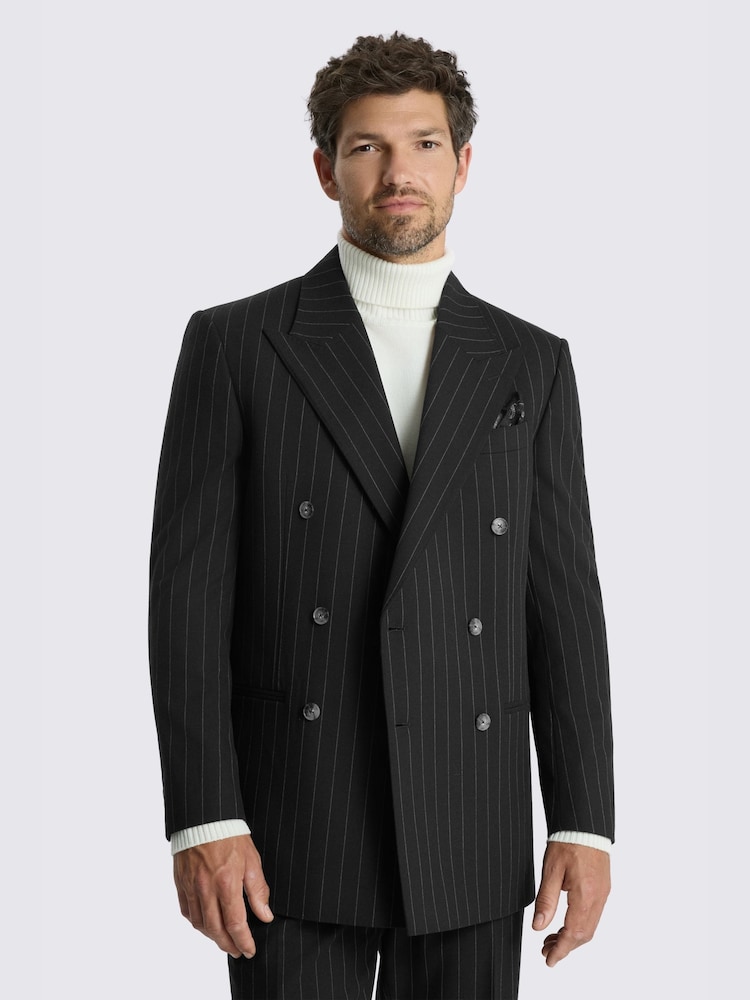 MOSS Brown Relaxed Fit Stripe Suit Jacket - Image 1 of 5 MOSS Brown Relaxed Fit Stripe Suit Jacket - Image 1 of 5