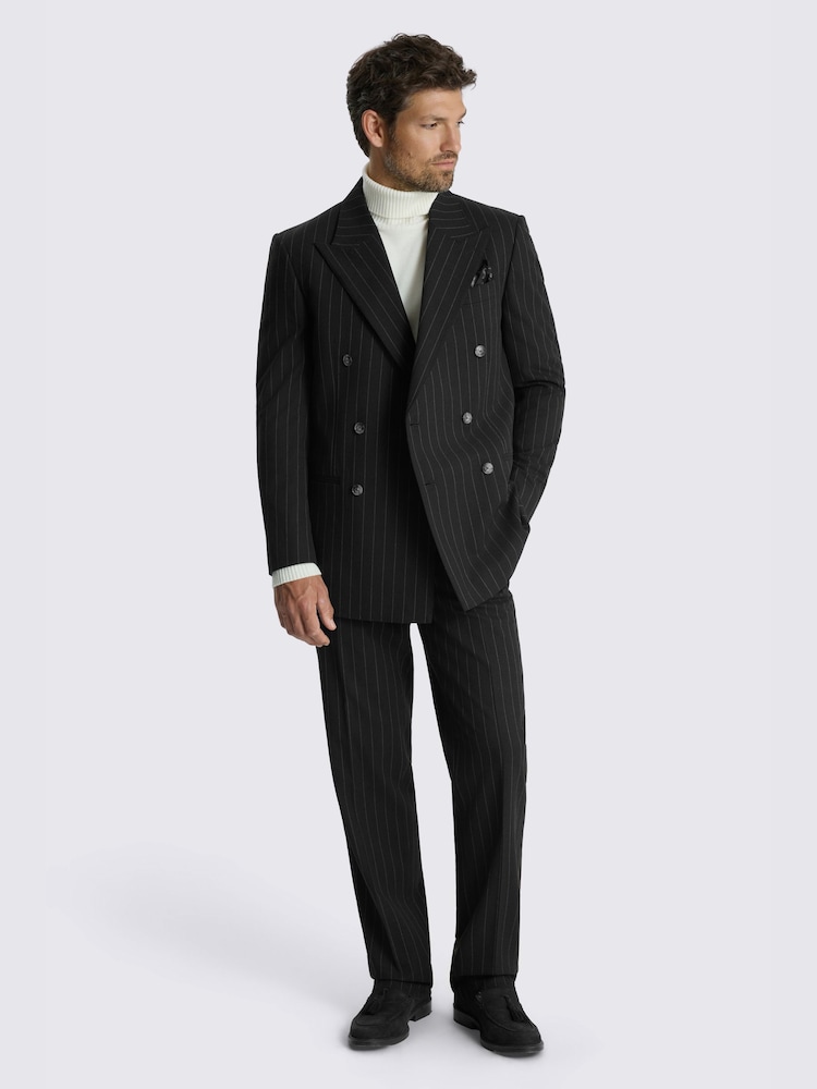 MOSS Brown Relaxed Fit Stripe Suit Jacket - Image 2 of 5 MOSS Brown Relaxed Fit Stripe Suit Jacket - Image 2 of 5