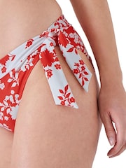 Crew Clothing Company Multi Floral Print Nylon White Bikini Bottoms - Image 4 of 4