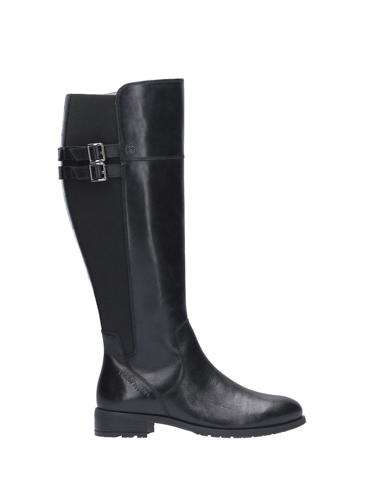 Hush Puppies Black Arla Long Boots - Image 1 of 4