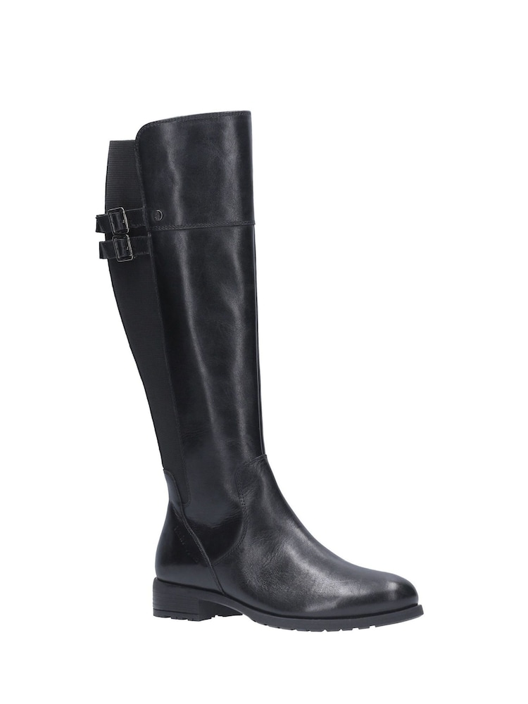 Hush Puppies Black Arla Long Boots - Image 2 of 4