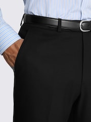 MOSS Black Relaxed Fit Flannel Suit Trousers - Image 3 of 3