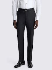 MOSS Black Tailored Fit Wool Twill Suit Trousers - Image 1 of 3