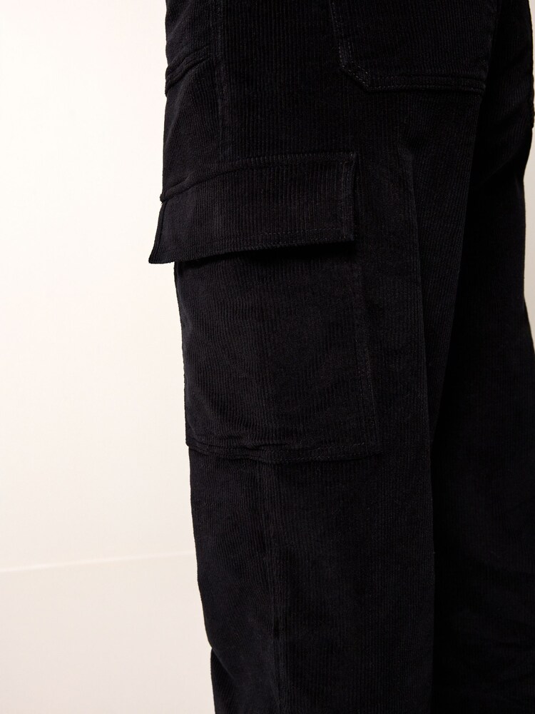 Black Corduroy Cargo Trousers - Image 4 of 4