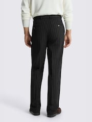 MOSS Brown Relaxed Fit Stripe Suit Trousers - Image 2 of 3