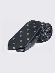MOSS Blue Silk Floral Tie - Image 1 of 2