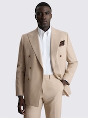 MOSS Natural Tailored Fit Wool Blend Stripe Performance Suit Jacket - Image 1 of 5
